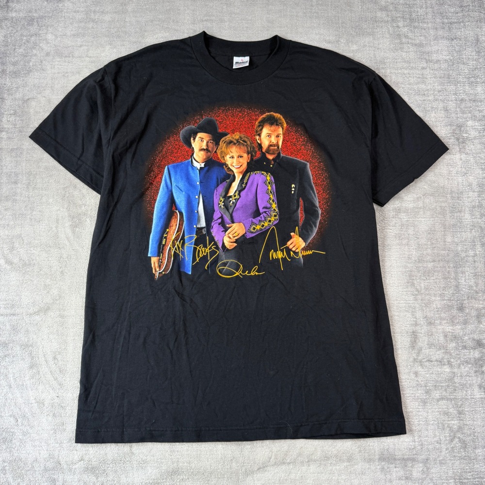 Vintage Brooks & Dunn Reba McEntire Shirt Mens XL Black 1997 Tour USA Country